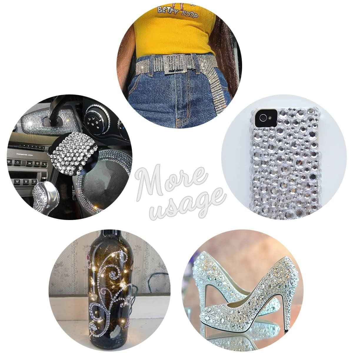 3 Boxes Silver Clear Nail Rhinestones 240 Multi-Shapes Crystal White Big Gems Stones Flatback round Beads Glass Crystals Nail Art Charms for Arylic Nails Face Eyes Makeup Tumblers Bottles Shoes
