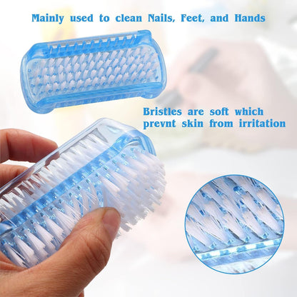 4 Pcs Nail Brush Two Sided,Nail Brush for Cleaning Fingernails Men Women,Nail Brushes for Toes,Easy Use Fingernail Brush,Nail Scrubber Brush for Travel,Nail Cleaning Brush Kids