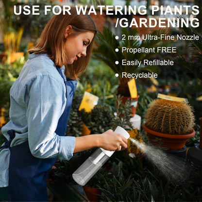 Plastic Spray Bottles 2 Pack, Stream Water Bottle for Cleaning Solutions, Plants, Pet, Essential Oils, Hair, Cooking