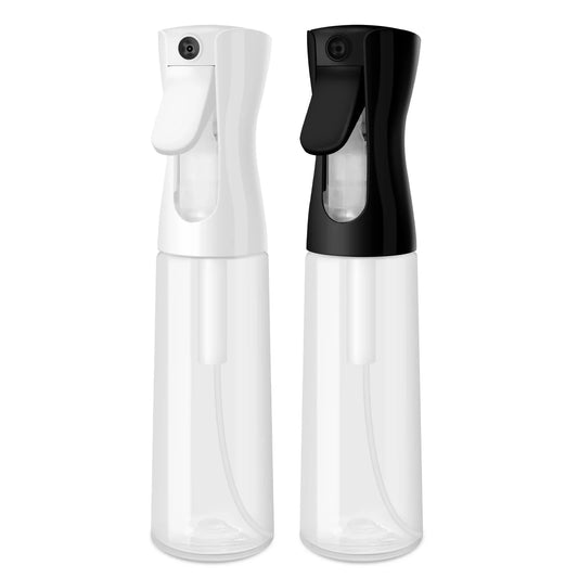 Plastic Spray Bottles 2 Pack, Stream Water Bottle for Cleaning Solutions, Plants, Pet, Essential Oils, Hair, Cooking